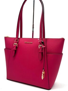 Michael Kors Large Charlotte Tote Bag Electric Pink